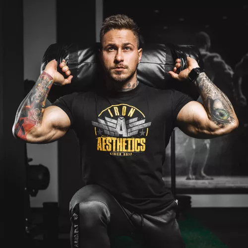 Férfi fitness póló Force, fekete