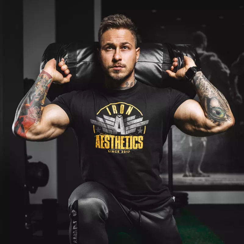 Férfi fitness póló Iron Aesthetics Force, fekete-2