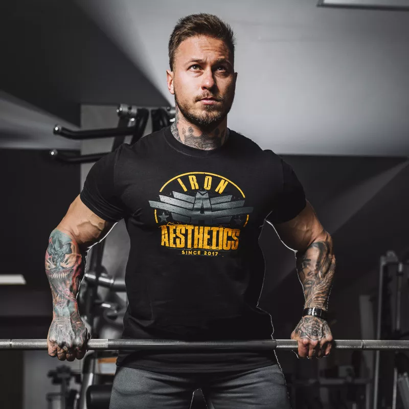 Férfi fitness póló Iron Aesthetics Force, fekete-5