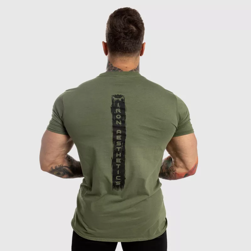 Férfi fitness póló Iron Aesthetics Force, zöld-3
