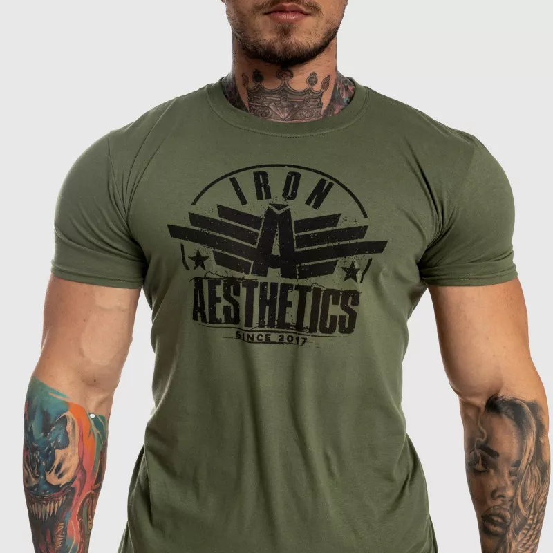 Férfi fitness póló Iron Aesthetics Force, zöld-2