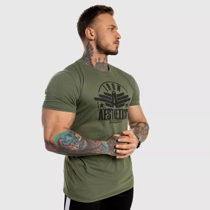 Férfi fitness póló Iron Aesthetics Force, zöld-4