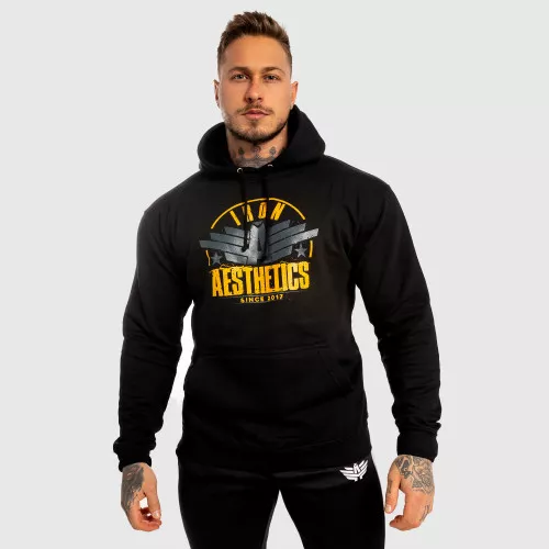 Fitness cipzár nélküli pulóver Force, fekete