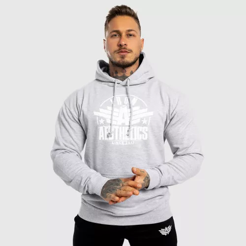 Fitness cipzár nélküli pulóver Force, szürke