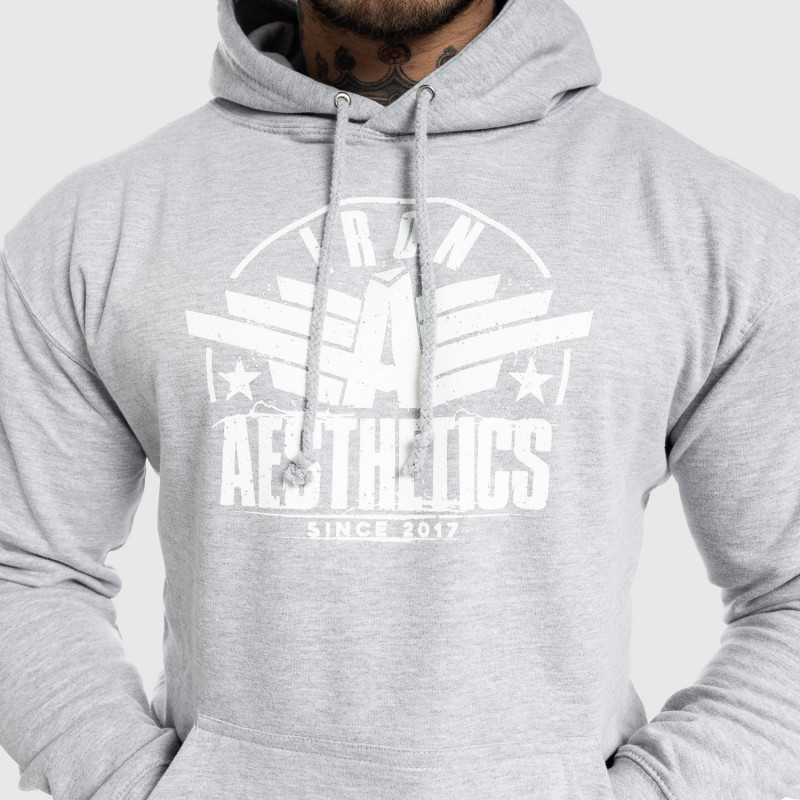 Fitness cipzár nélküli pulóver Iron Aesthetics Force, szürke · záber 6