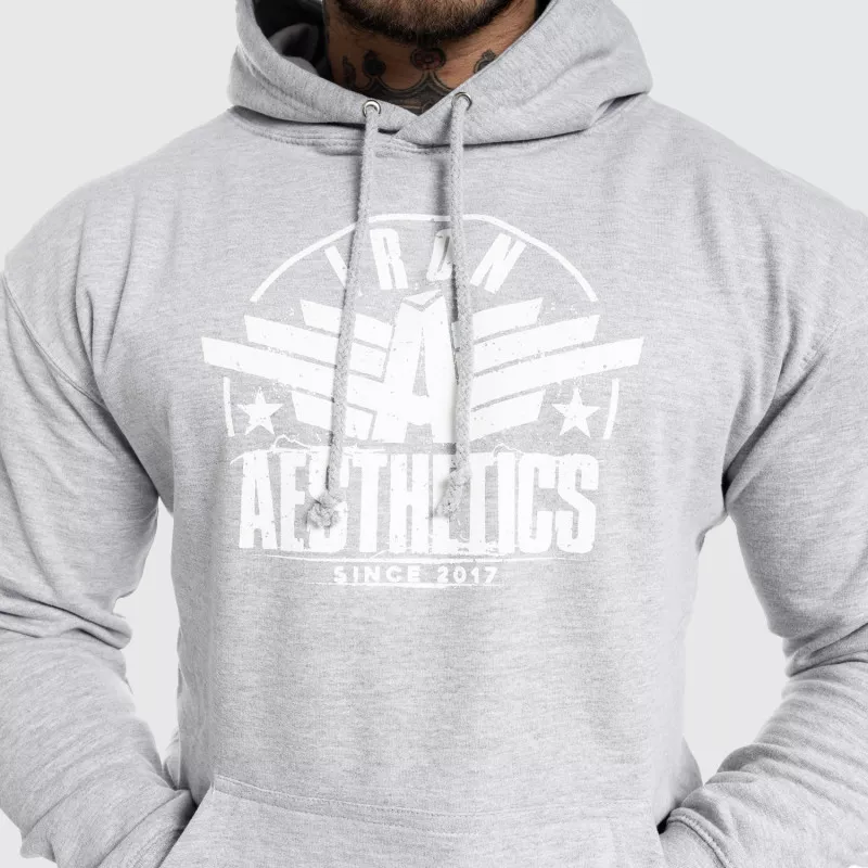 Fitness cipzár nélküli pulóver Iron Aesthetics Force, szürke-6