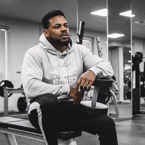 Fitness cipzár nélküli pulóver Force, szürke