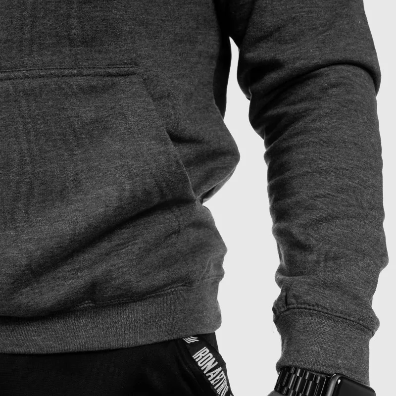 Fitness cipzár nélküli pulóver Iron Aesthetics Force, Charcoal Grey-11