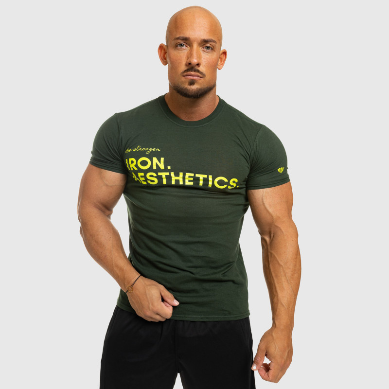 Férfi fitness póló Iron Aesthetics Be Stronger, zöld · záber 6