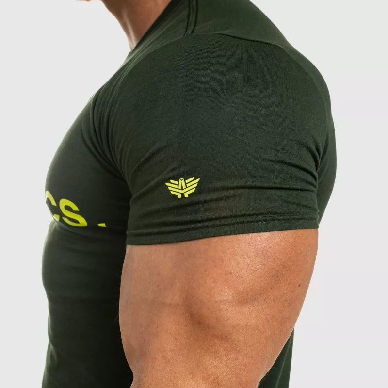 Férfi fitness póló Iron Aesthetics Be Stronger, zöld-8
