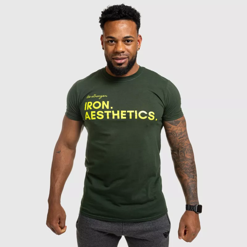 Férfi fitness póló Iron Aesthetics Be Stronger, zöld-10