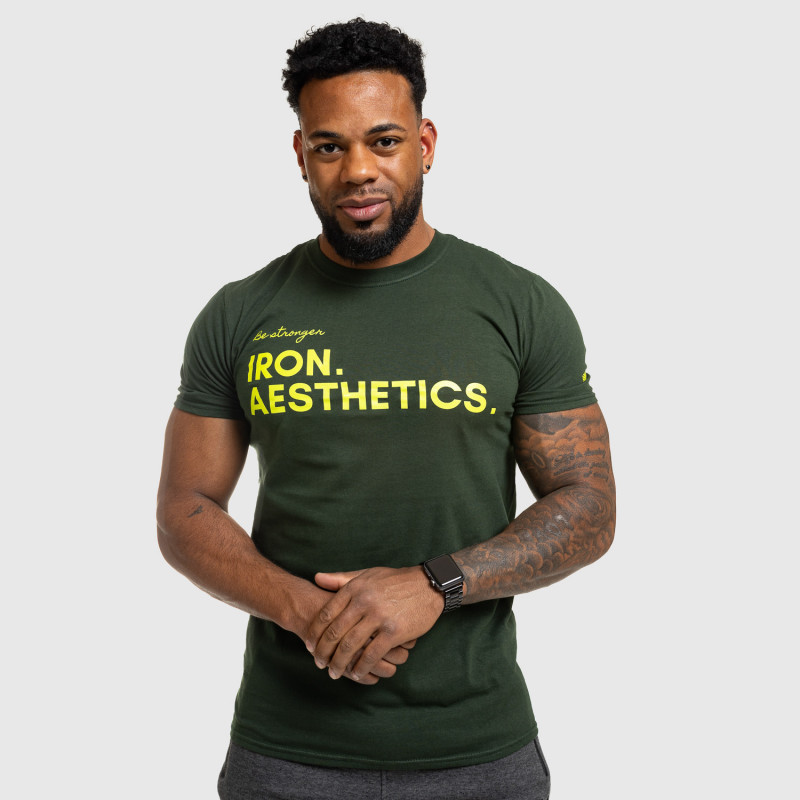 Férfi fitness póló Iron Aesthetics Be Stronger, zöld · záber 11