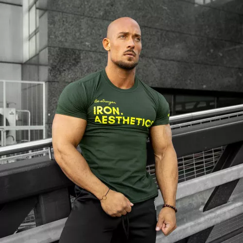Férfi fitness póló Be Stronger, zöld