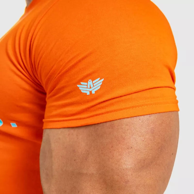 Férfi fitness póló Iron Aesthetics Be Stronger, narancssárga-3