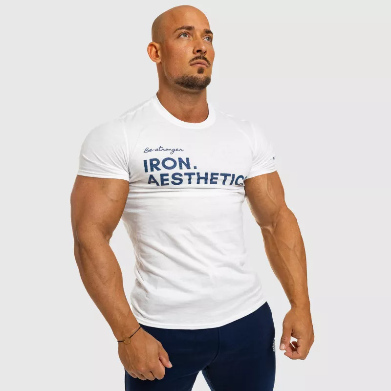 Férfi fitness póló Iron Aesthetics Be Stronger, fehér-3