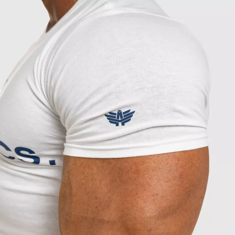 Férfi fitness póló Iron Aesthetics Be Stronger, fehér-4