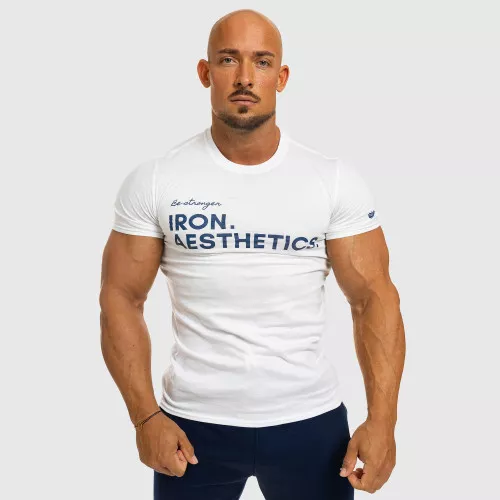 Férfi fitness póló Be Stronger, fehér