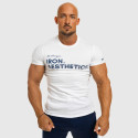 Férfi fitness póló Iron Aesthetics Be Stronger, fehér