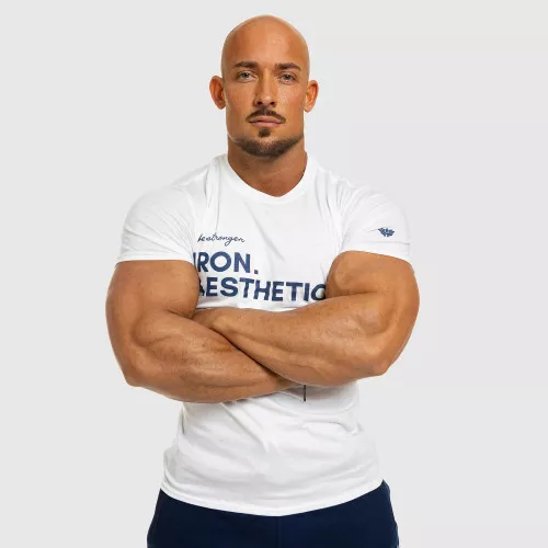 Férfi fitness póló Be Stronger, fehér