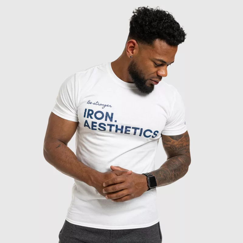 Férfi fitness póló Iron Aesthetics Be Stronger, fehér-8