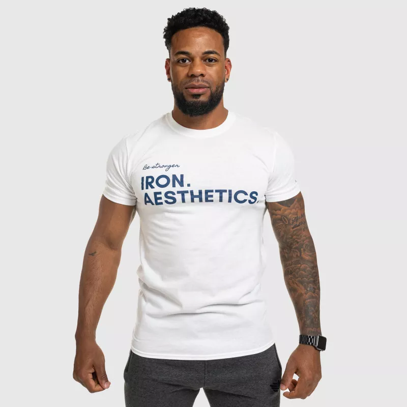 Férfi fitness póló Iron Aesthetics Be Stronger, fehér-9
