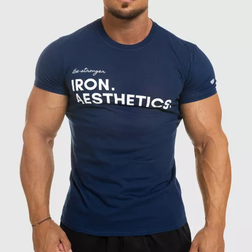 Férfi fitness póló Be Stronger, kék