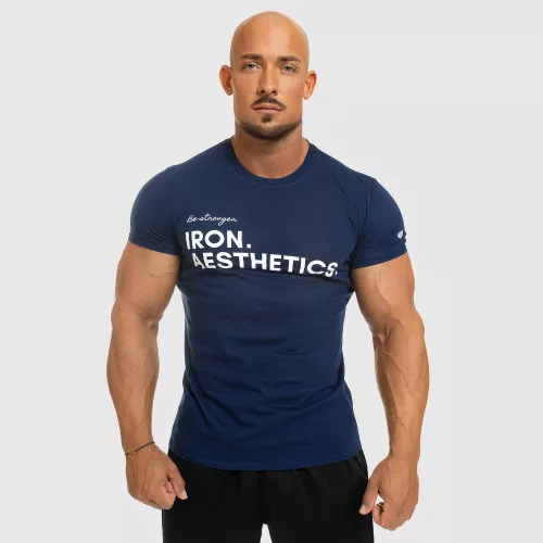 Férfi fitness póló Be Stronger, kék