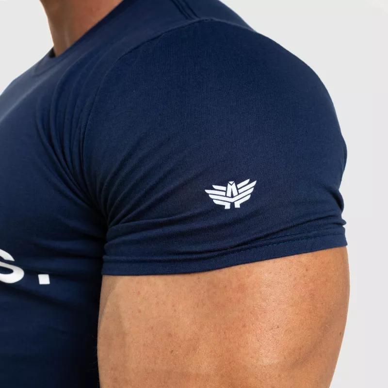 Férfi fitness póló Iron Aesthetics Be Stronger, kék-7