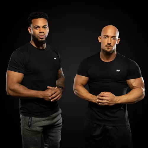 Férfi fitness póló Standard, fekete