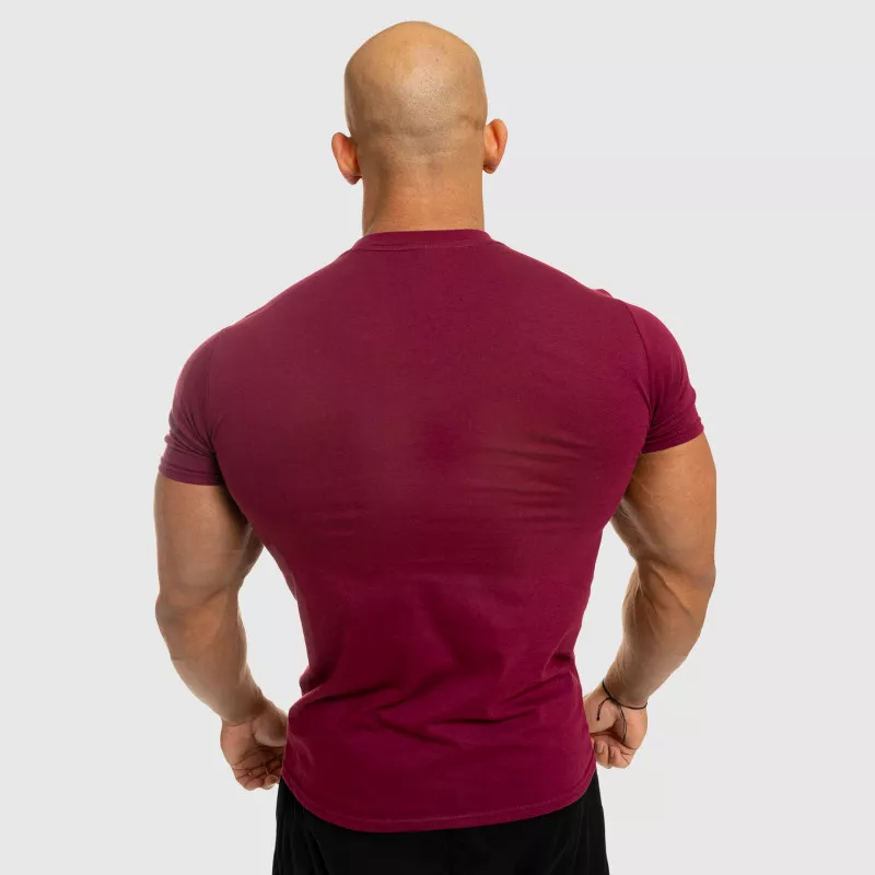 Férfi fitness póló Iron Aesthetics Standard, bordó-5