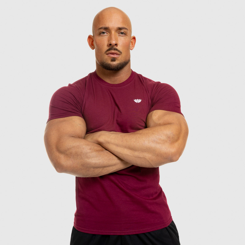 Férfi fitness póló Iron Aesthetics Standard, bordó · záber 6