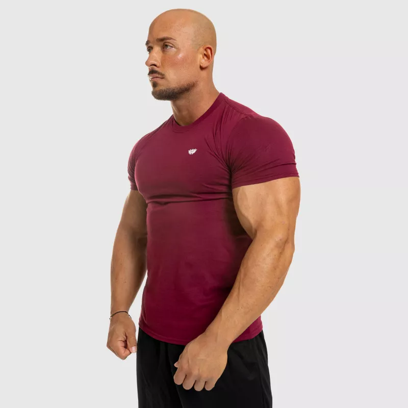 Férfi fitness póló Iron Aesthetics Standard, bordó-7