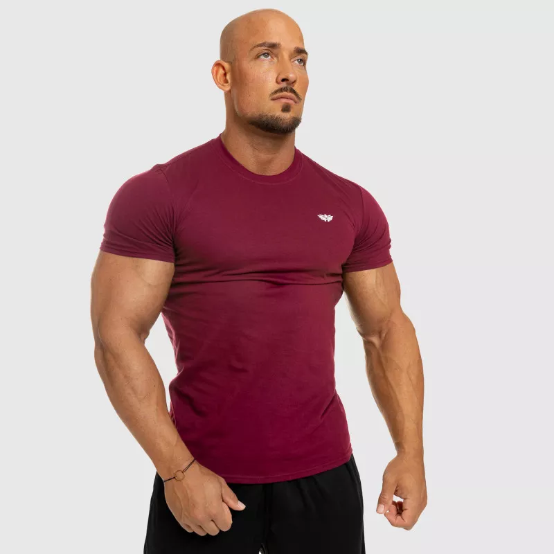 Férfi fitness póló Iron Aesthetics Standard, bordó-8