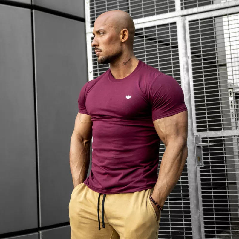 Férfi fitness póló Iron Aesthetics Standard, bordó-2