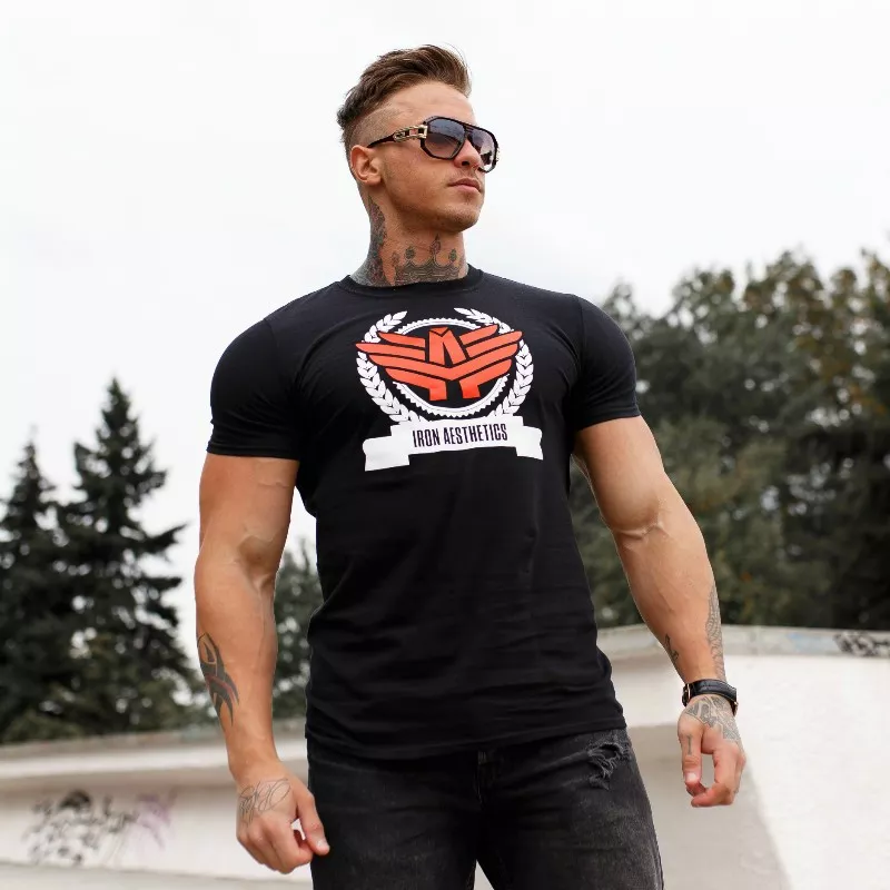 Férfi fitness póló Iron Aesthetics Triumph, fekete-4