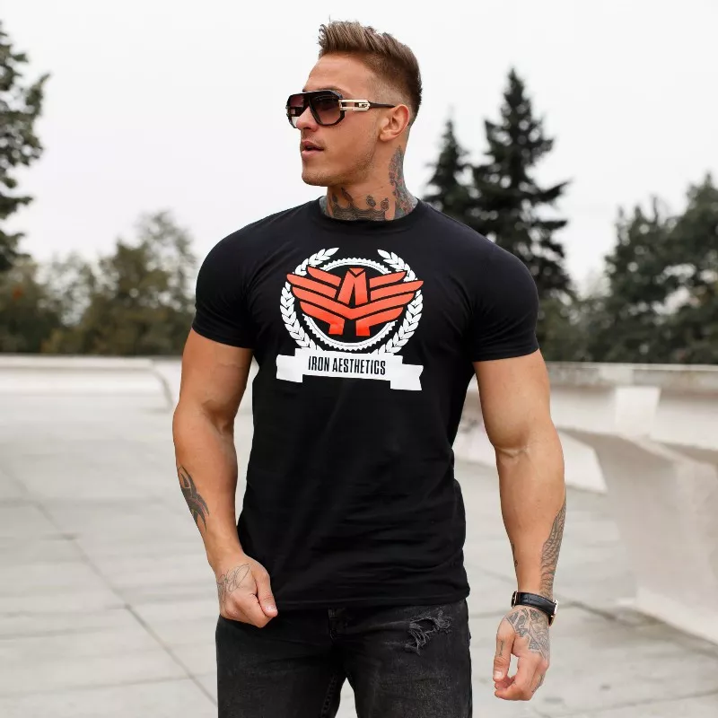 Férfi fitness póló Iron Aesthetics Triumph, fekete-1