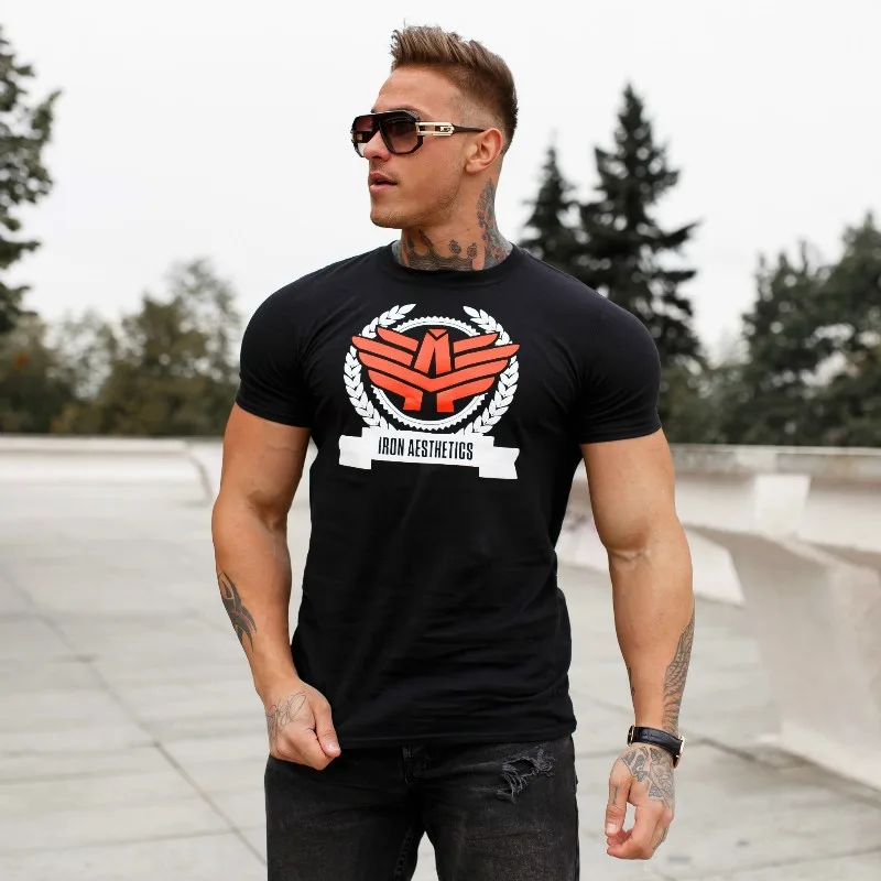 Férfi fitness póló Iron Aesthetics Triumph, fekete-1