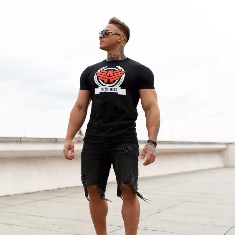 Férfi fitness póló Iron Aesthetics Triumph, fekete-3