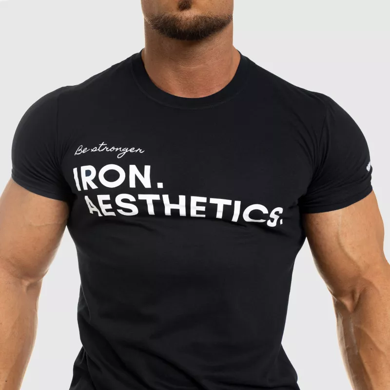 Férfi fitness póló Iron Aesthetics Be Stronger, fekete-3