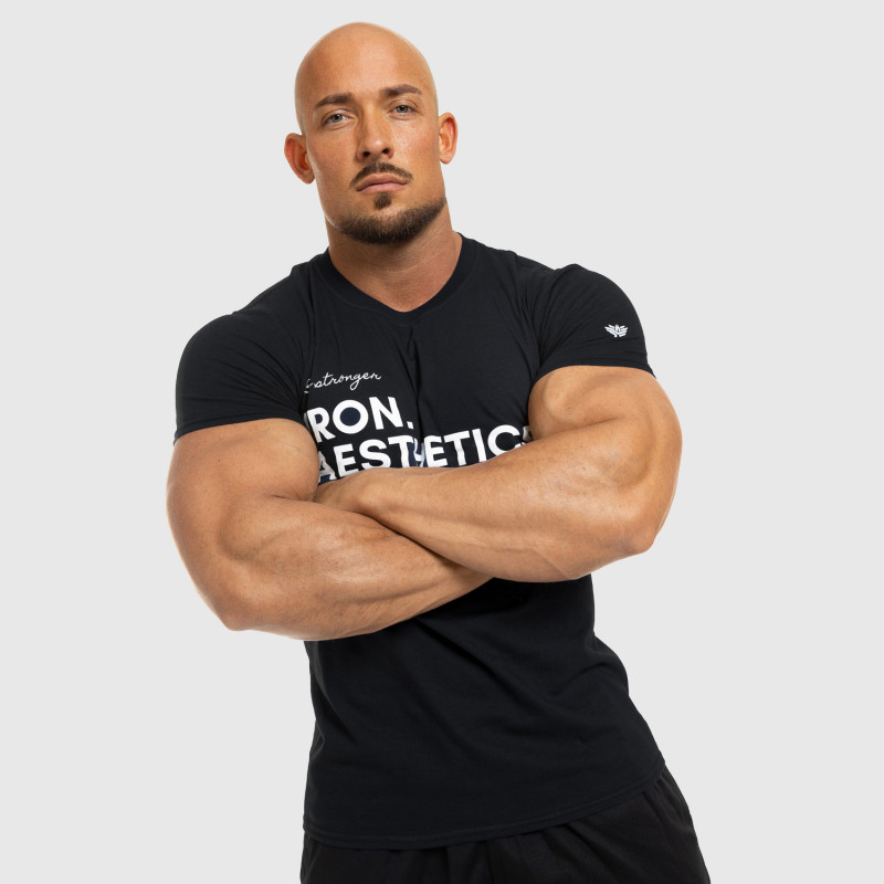 Férfi fitness póló Iron Aesthetics Be Stronger, fekete · záber 6