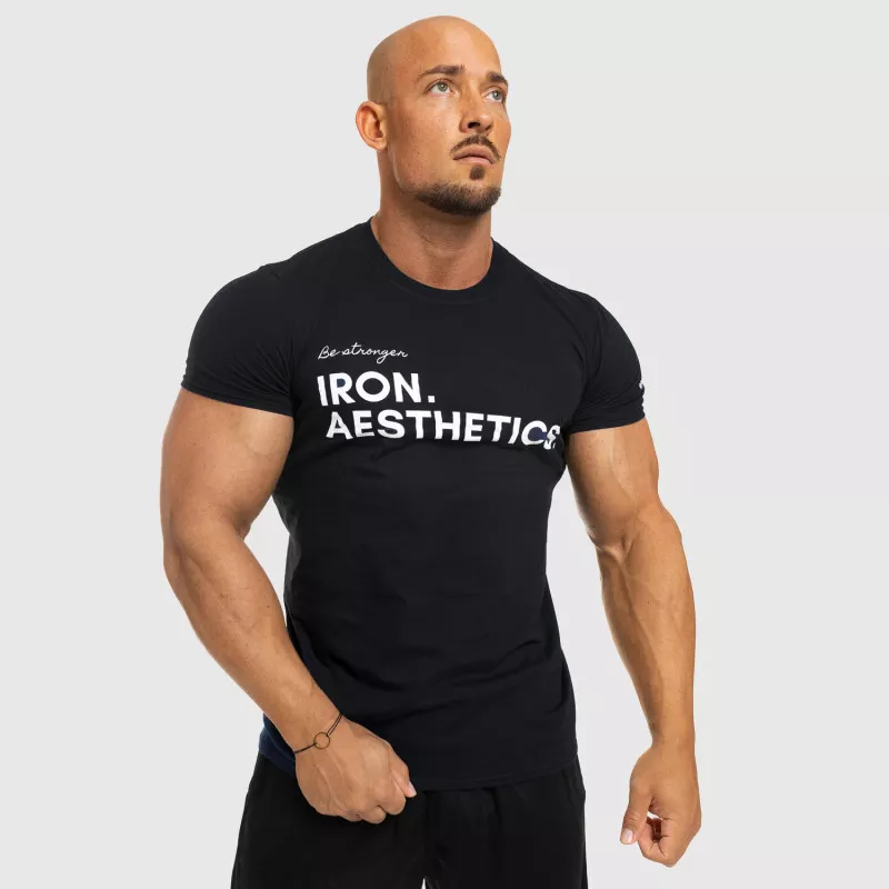 Férfi fitness póló Iron Aesthetics Be Stronger, fekete-8