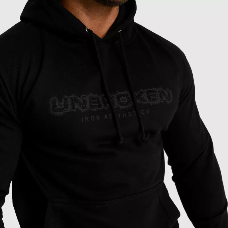 Fitness pulóver cipzár nélkül Iron Aesthetics Unbroken, fekete-4