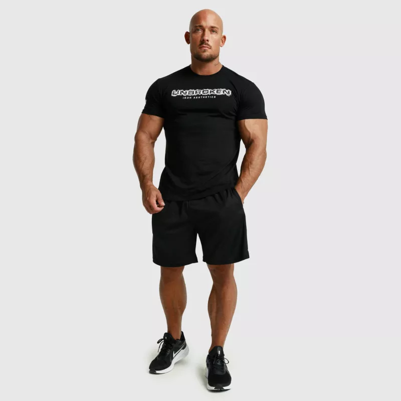 Férfi fitness póló Iron Aesthetics Unbroken, fekete-7