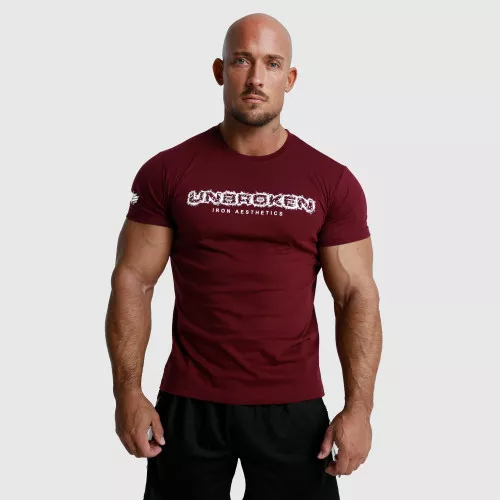 Férfi fitness póló Unbroken, bordó