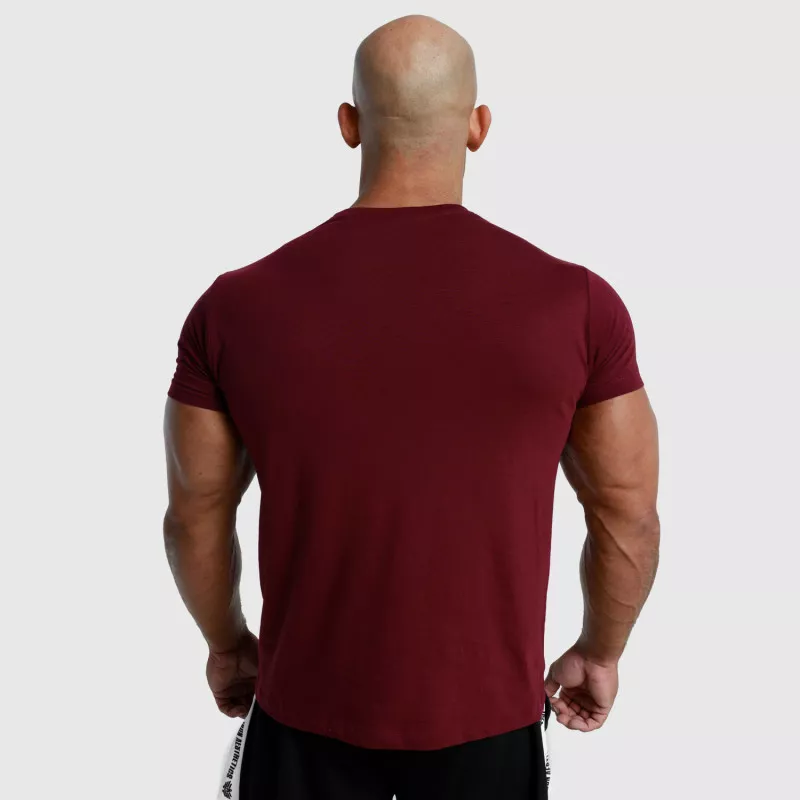 Férfi fitness póló Iron Aesthetics Unbroken, bordó-4