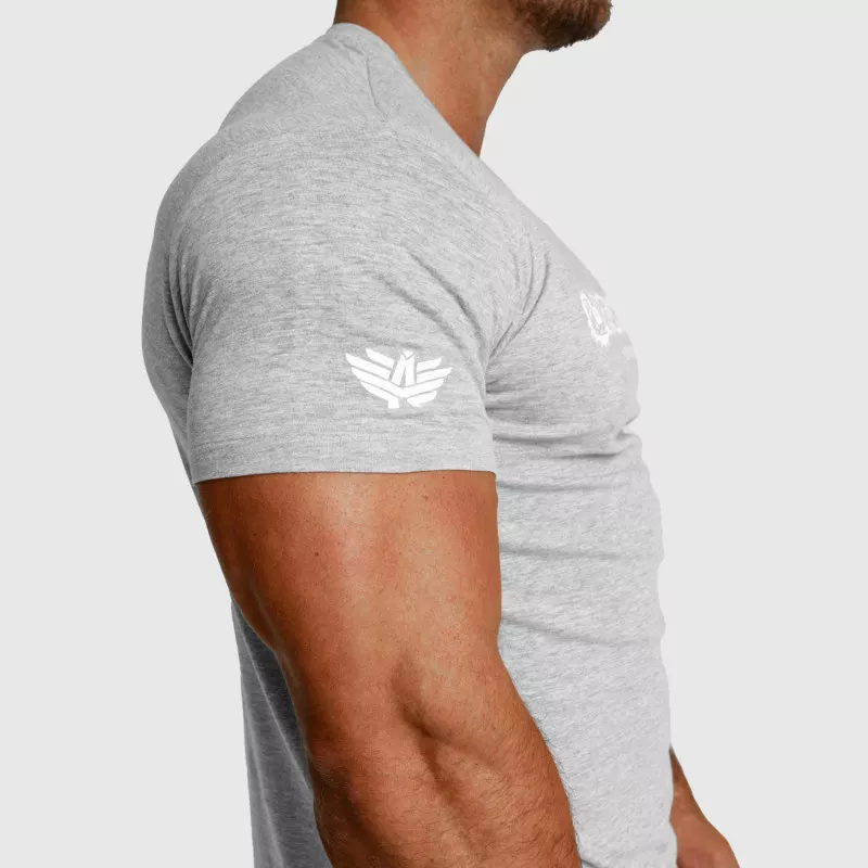 Férfi fitness póló Iron Aesthetics Unbroken, szürke-3