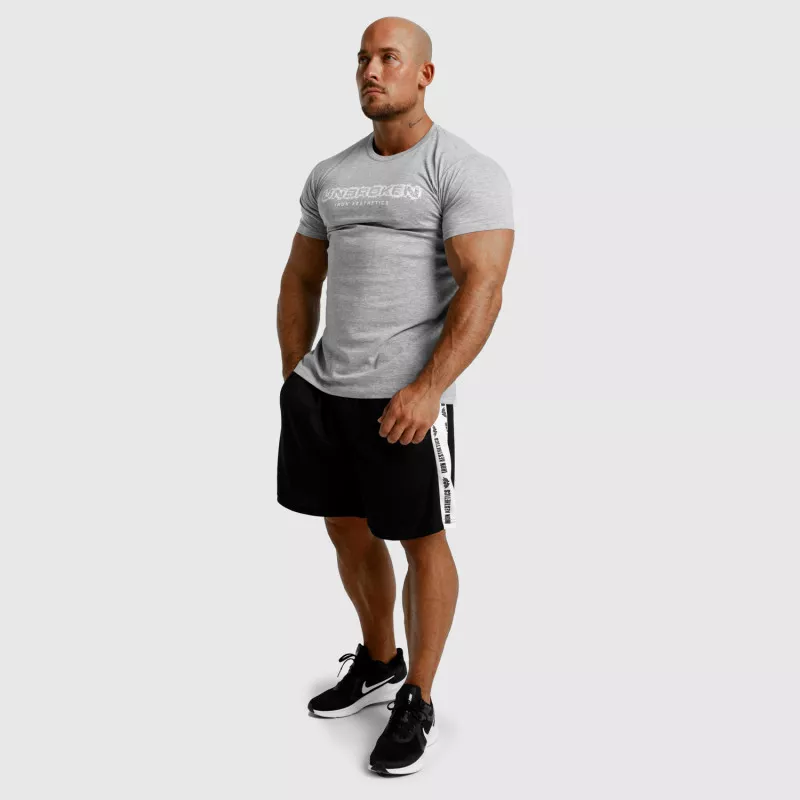 Férfi fitness póló Iron Aesthetics Unbroken, szürke-5