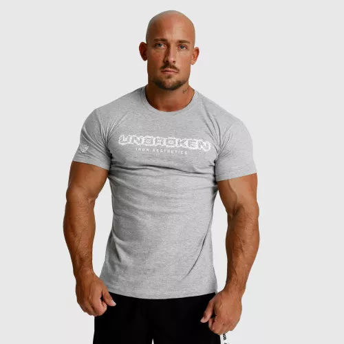 Férfi fitness póló Unbroken, szürke