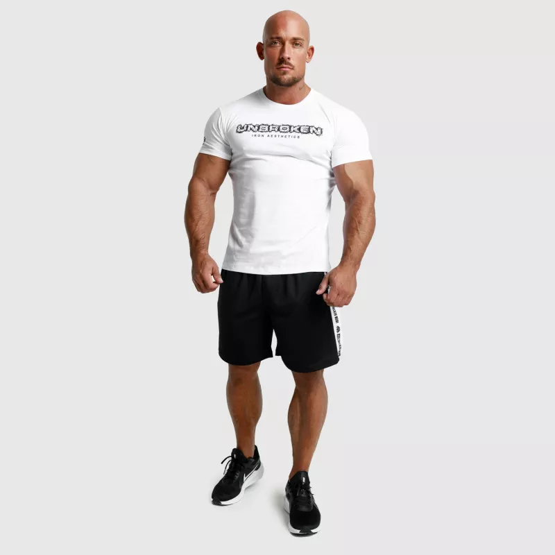 Férfi fitness póló Iron Aesthetics Unbroken, fehér-5