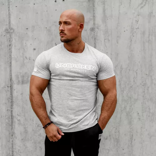 Férfi fitness póló Unbroken, szürke